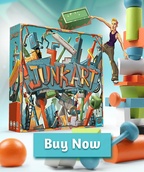  Pretzel Games Junk Art 3rd Edition Board Game, Strategy Game  for Adults and Kids, Ages 8+, 2-6 Players, Average Playtime 30 Minutes